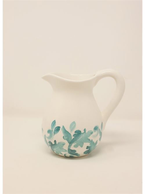 brocca in ceramica con decoro di edera L'Oasi ceramiche | BROCCAEDERAEDERA